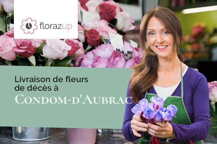 créations de fleurs pour un décès à Condom-d'Aubrac (Aveyron/12470)