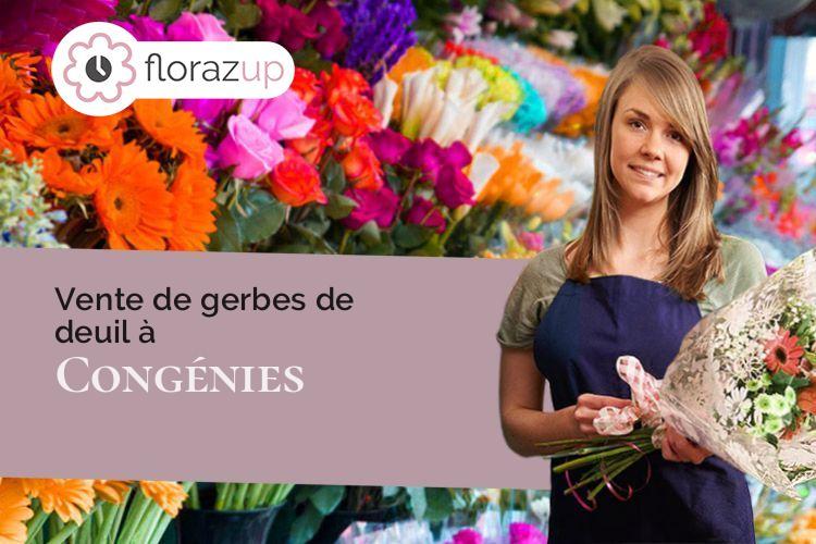 coeur de fleurs pour des funérailles à Congénies (Gard/30111)