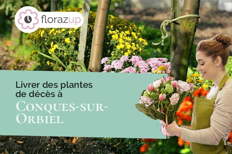 créations de fleurs pour un décès à Conques-sur-Orbiel (Aude/11600)