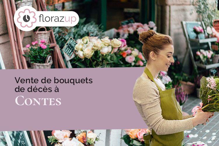 compositions de fleurs pour des funérailles à Contes (Alpes-Maritimes/06390)