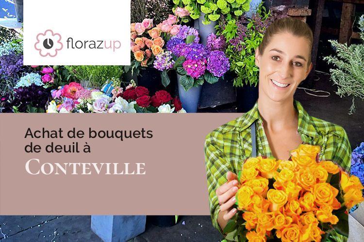 compositions de fleurs pour des funérailles à Conteville (Eure/27210)