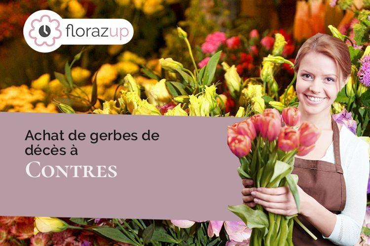 coeur de fleurs pour des obsèques à Contres (Loir-et-Cher/41700)