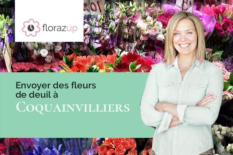 compositions florales pour un décès à Coquainvilliers (Calvados/14130)