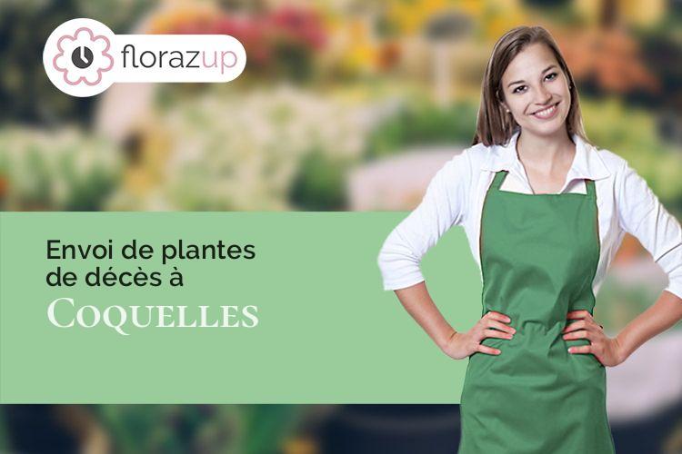 fleurs deuil pour un enterrement à Coquelles (Pas-de-Calais/62231)