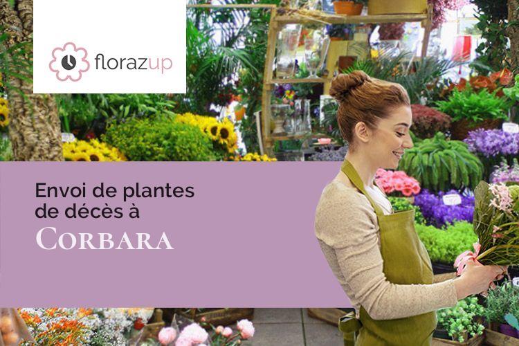 compositions de fleurs pour un décès à Corbara (Corse/20220)
