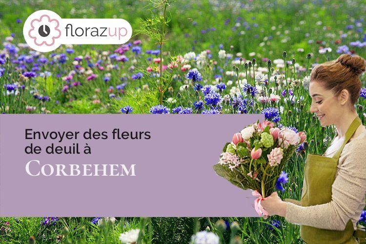 fleurs deuil pour un deuil à Corbehem (Pas-de-Calais/62112)
