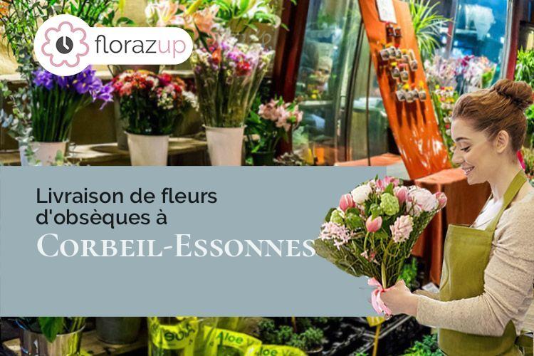 fleurs deuil pour un enterrement à Corbeil-Essonnes (Essonne/91100)