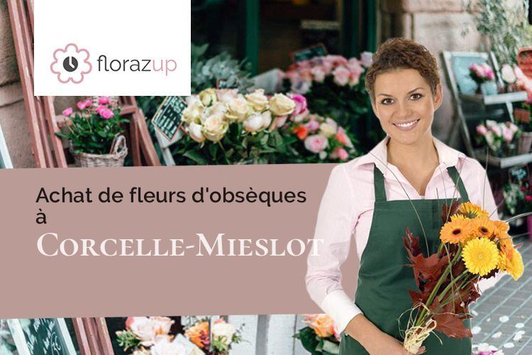 compositions florales pour des funérailles à Corcelle-Mieslot (Doubs/25640)