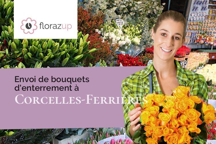 couronnes florales pour des funérailles à Corcelles-Ferrières (Doubs/25410)