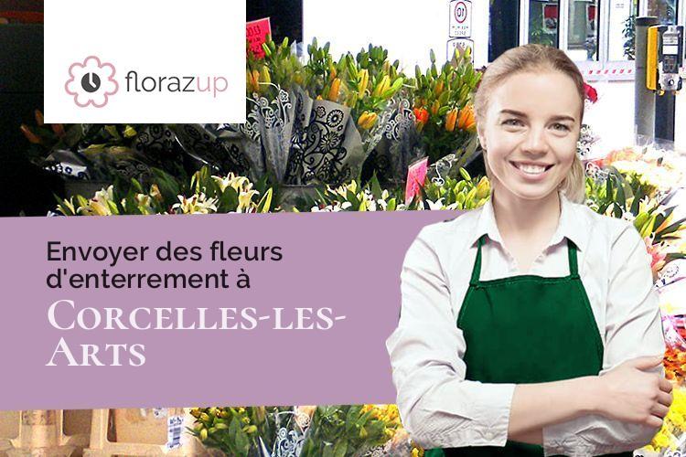 compositions de fleurs pour un deuil à Corcelles-les-Arts (Côte-d'Or/21190)