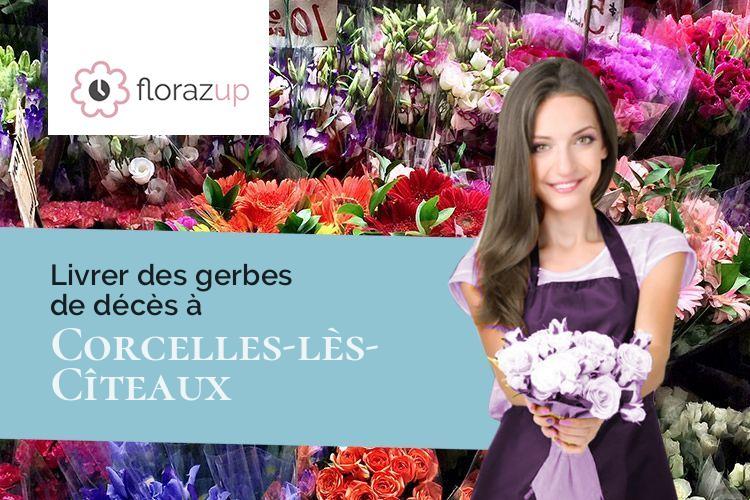 créations de fleurs pour des funérailles à Corcelles-lès-Cîteaux (Côte-d'Or/21910)