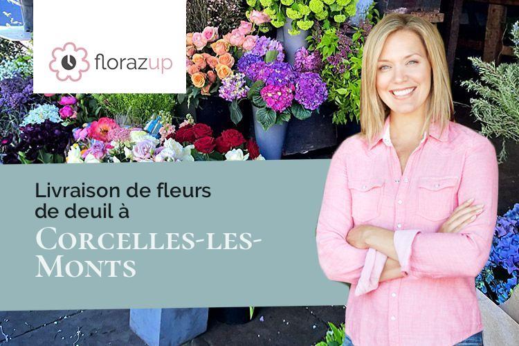 couronnes de fleurs pour un décès à Corcelles-les-Monts (Côte-d'Or/21160)