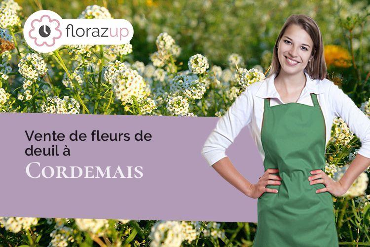 couronnes de fleurs pour une crémation à Cordemais (Loire-Atlantique/44360)