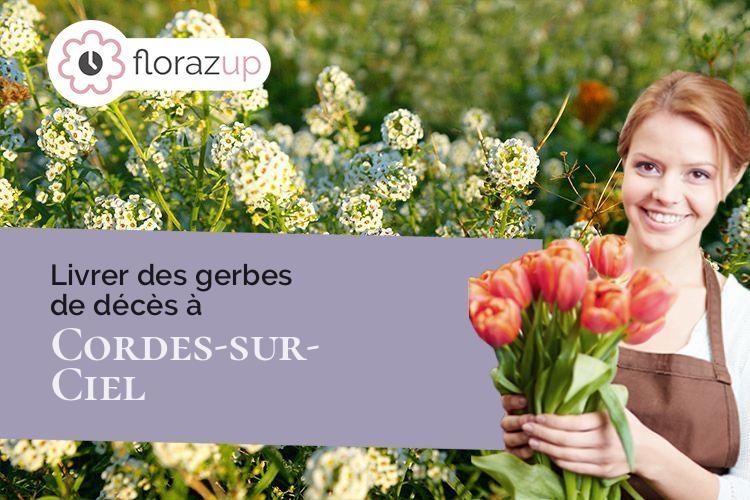 coupes de fleurs pour un enterrement à Cordes-sur-Ciel (Tarn/81170)