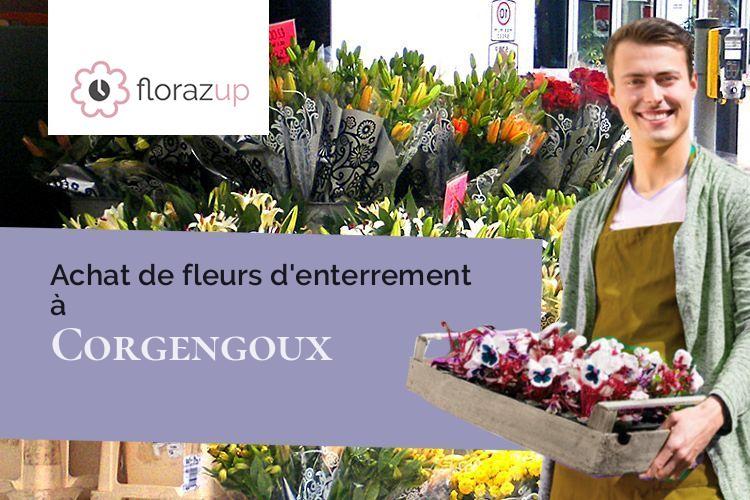 croix de fleurs pour des obsèques à Corgengoux (Côte-d'Or/21250)