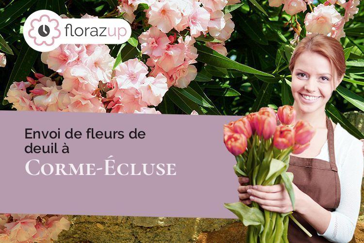 gerbes de fleurs pour des funérailles à Corme-Écluse (Charente-Maritime/17600)