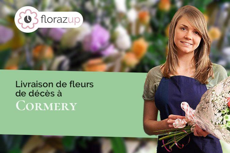 créations florales pour un enterrement à Cormery (Indre-et-Loire/37320)