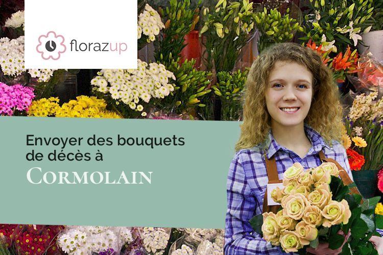 bouquets de fleurs pour un deuil à Cormolain (Calvados/14240)