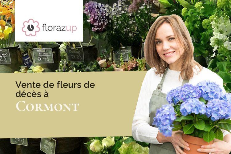 compositions de fleurs pour des funérailles à Cormont (Pas-de-Calais/62630)