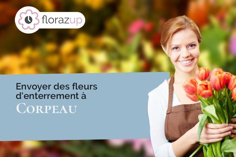 compositions florales pour un décès à Corpeau (Côte-d'Or/21190)
