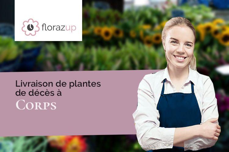 croix de fleurs pour un décès à Corps (Isère/38970)