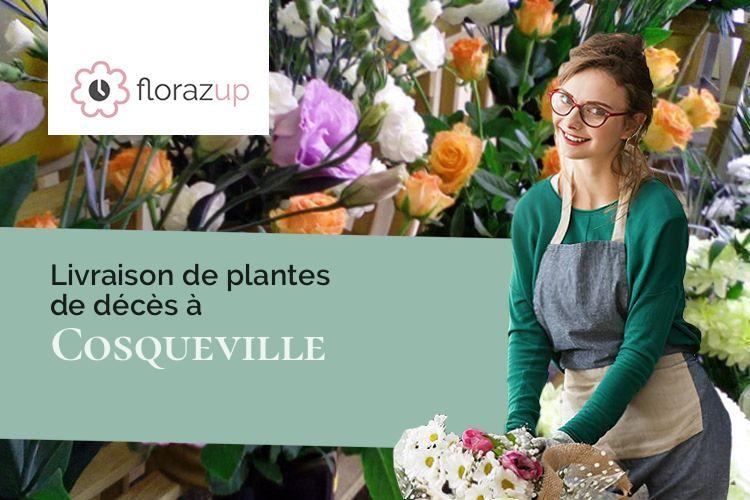 gerbes de fleurs pour un deuil à Cosqueville (Manche/50330)