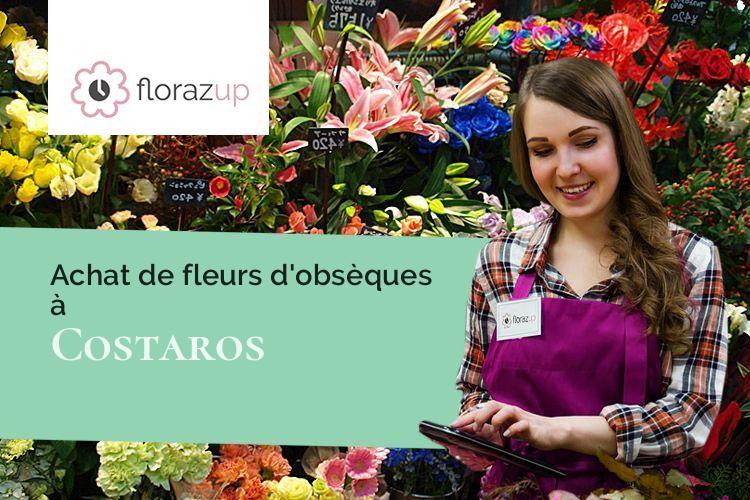 compositions de fleurs pour un deuil à Costaros (Haute-Loire/43490)