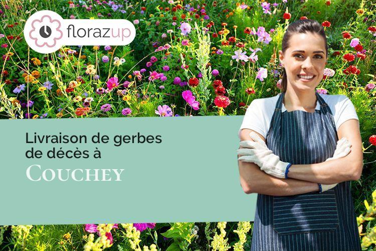 compositions de fleurs pour un décès à Couchey (Côte-d'Or/21160)