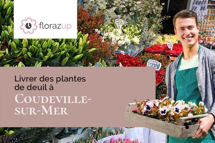 créations de fleurs pour un enterrement à Coudeville-sur-Mer (Manche/50290)