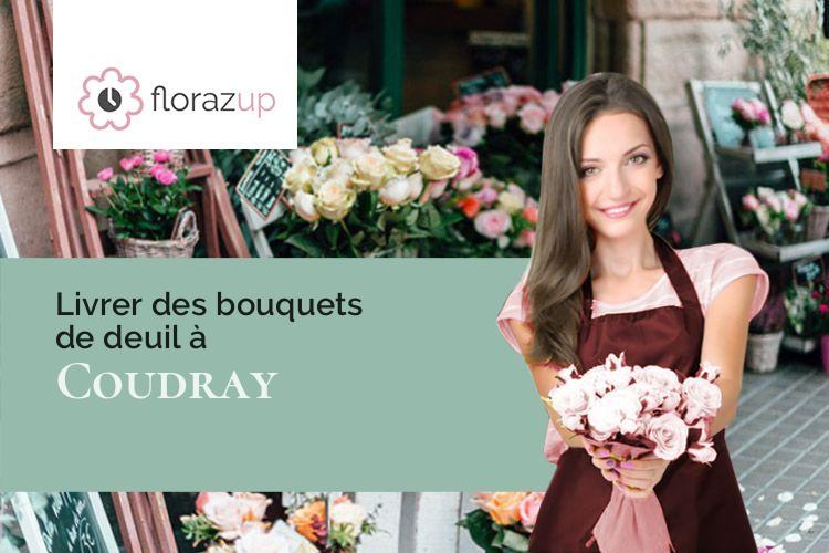 couronnes de fleurs pour des funérailles à Coudray (Mayenne/53200)