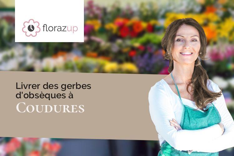 coeurs de fleurs pour un deuil à Coudures (Landes/40500)