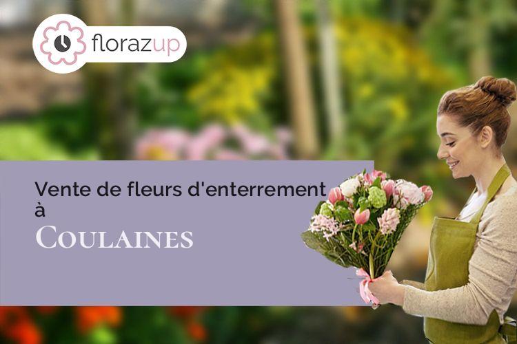 compositions de fleurs pour un décès à Coulaines (Sarthe/72190)