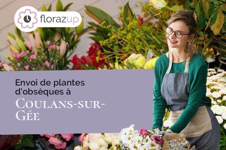compositions florales pour un deuil à Coulans-sur-Gée (Sarthe/72550)