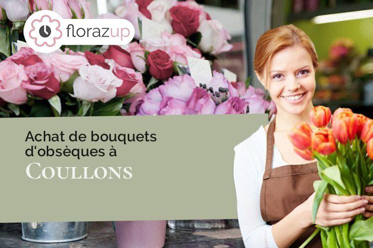compositions florales pour un deuil à Coullons (Loiret/45720)