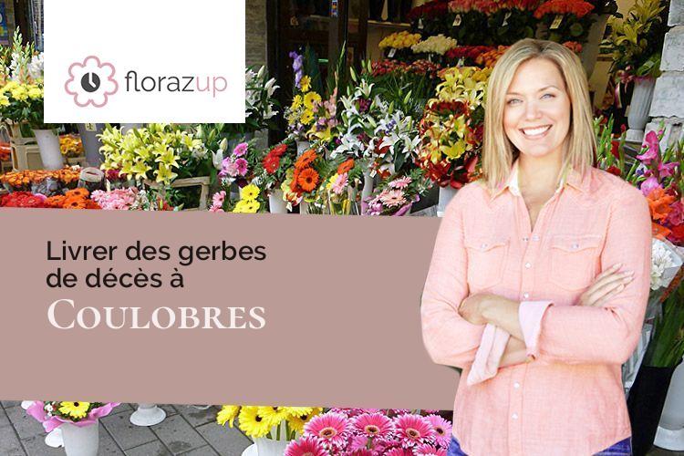 compositions de fleurs pour un deuil à Coulobres (Hérault/34290)