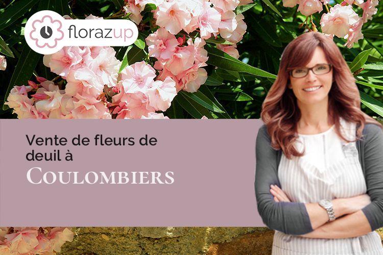 coeur de fleurs pour un deuil à Coulombiers (Vienne/86600)