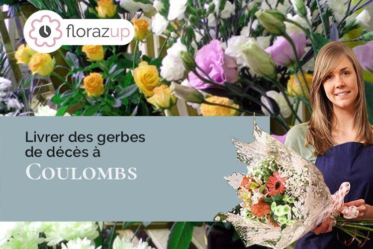 couronnes de fleurs pour des funérailles à Coulombs (Eure-et-Loir/28210)