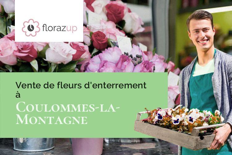 gerbes de fleurs pour un enterrement à Coulommes-la-Montagne (Marne/51390)