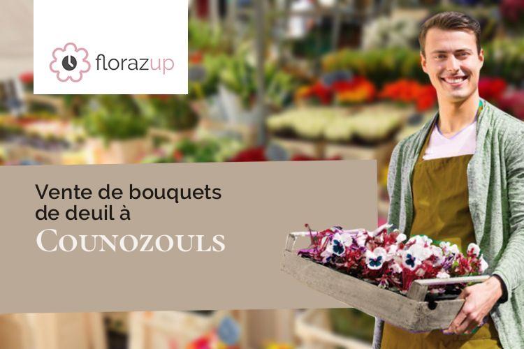créations de fleurs pour des obsèques à Counozouls (Aude/11140)