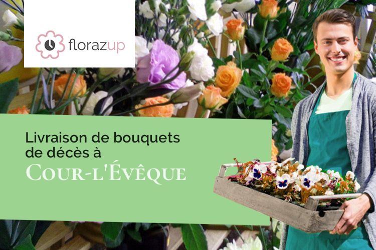 créations florales pour un deuil à Cour-l'Évêque (Haute-Marne/52210)