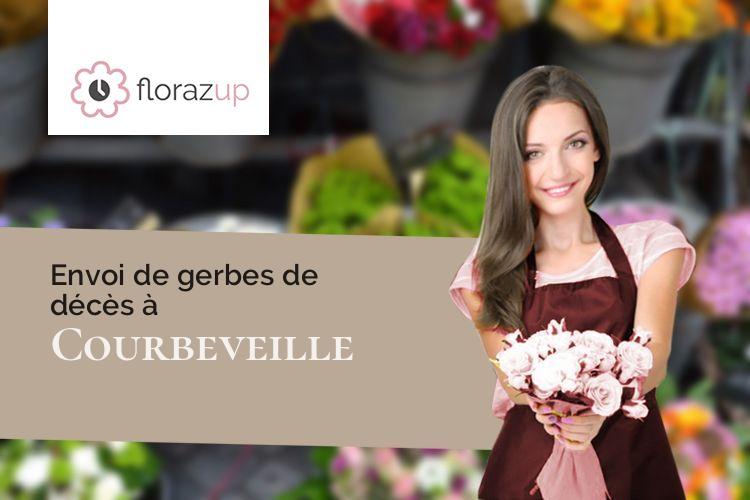 créations florales pour des funérailles à Courbeveille (Mayenne/53230)