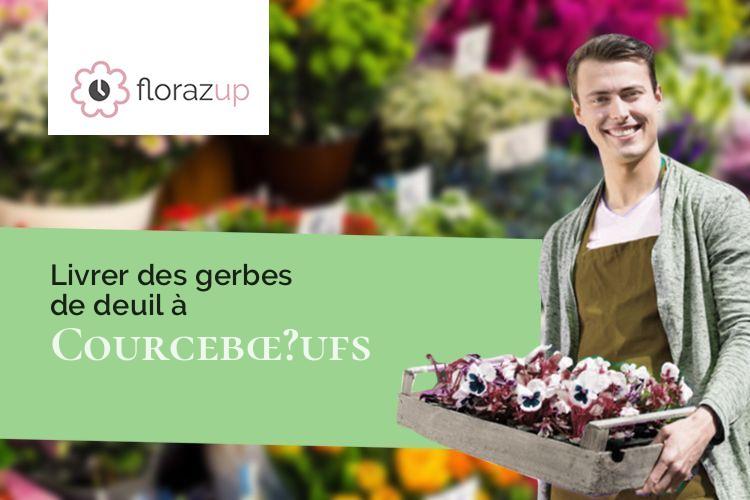 coeurs de fleurs pour un enterrement à Courcebœ?ufs (Sarthe/72290)
