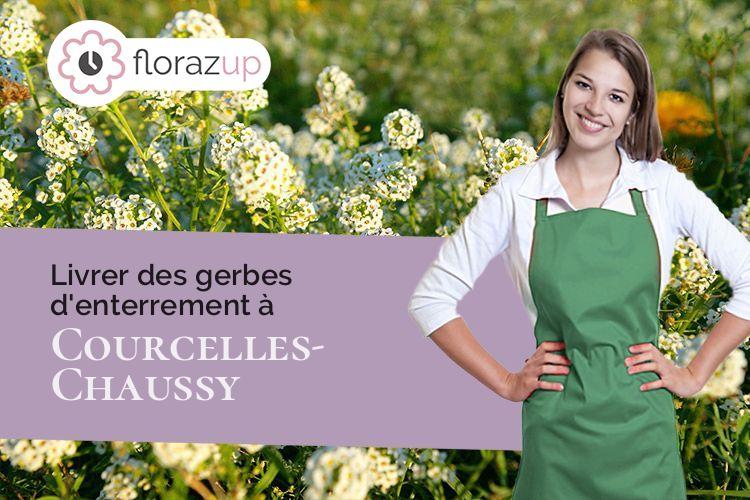 fleurs deuil pour un enterrement à Courcelles-Chaussy (Moselle/57530)