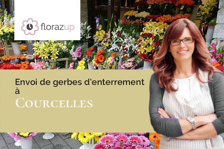 coeurs de fleurs pour un enterrement à Courcelles (Nièvre/58210)