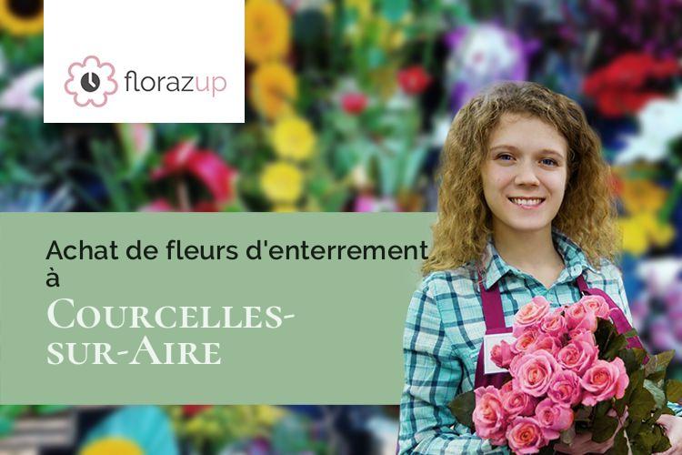créations florales pour un décès à Courcelles-sur-Aire (Meuse/55260)