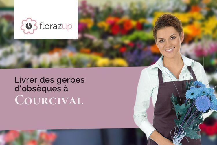 coeurs de fleurs pour des obsèques à Courcival (Sarthe/72110)