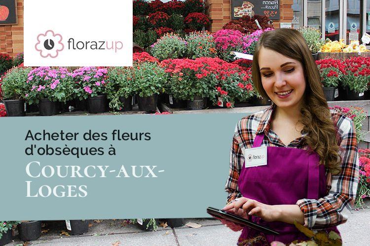 couronnes florales pour un enterrement à Courcy-aux-Loges (Loiret/45300)