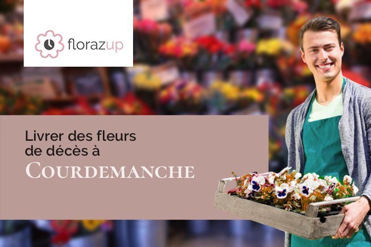 gerbes de fleurs pour des obsèques à Courdemanche (Sarthe/72150)