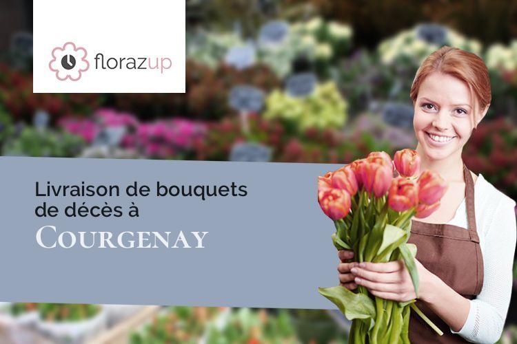 couronnes de fleurs pour une crémation à Courgenay (Yonne/89190)