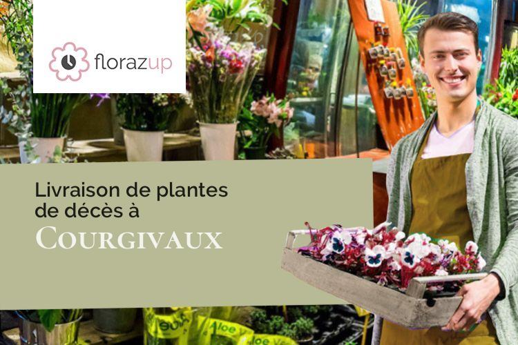 couronnes de fleurs pour une crémation à Courgivaux (Marne/51310)